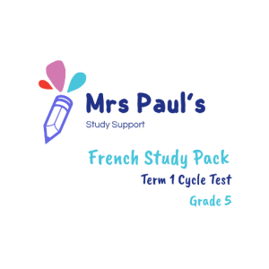 Grade 5 Term 1 French Study Pack