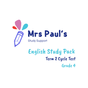 Grade 4 Term 2 Cycle Test English Study Pack